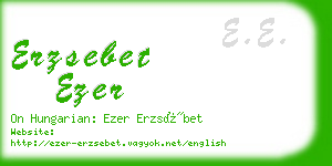 erzsebet ezer business card